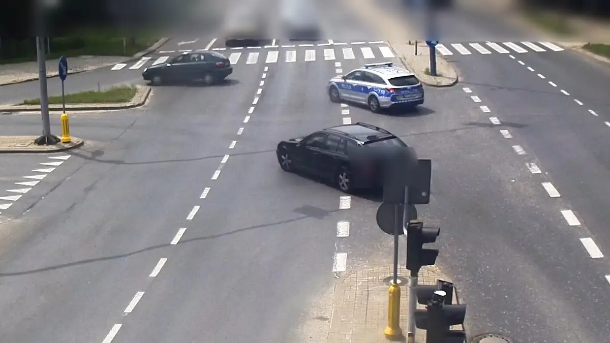 Ujęcie kierowcy, który nie zatrzymał się do kontroli drogowej