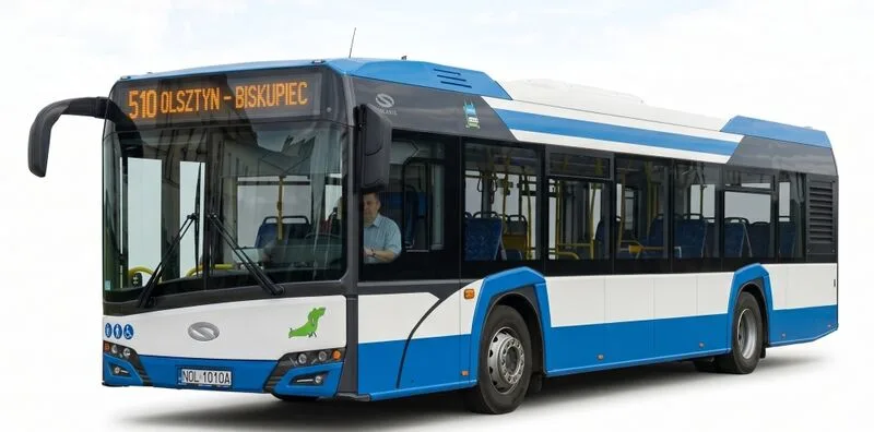 Przejazd linią 510 do Biskupca na mecz Stomil Olsztyn - Tęcza Biskupiec