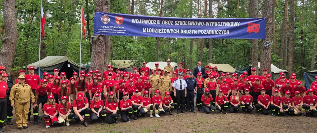 Rozpoczęcie Wojewódzkiego Obozu Szkoleniowo-Wypoczynkowego Młodzieżowych Drużyn Pożarniczych