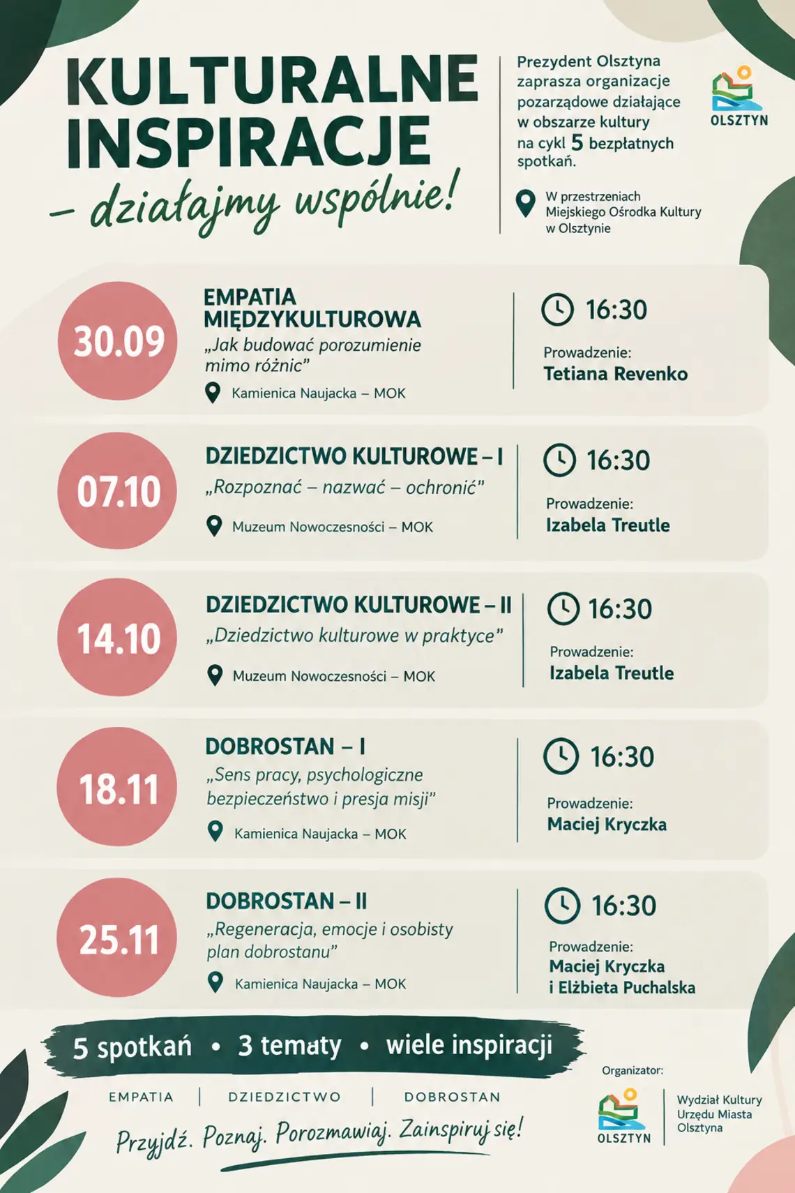 Bezpłatne spotkania dla olsztyńskich organizacji pozarządowych