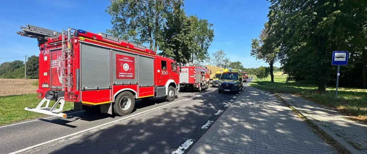 Zderzenie dwóch pojazdów na DK-57