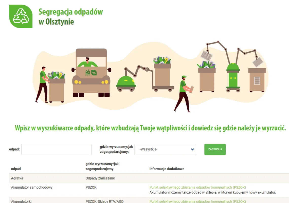 Wsparcie w segregacji odpadów