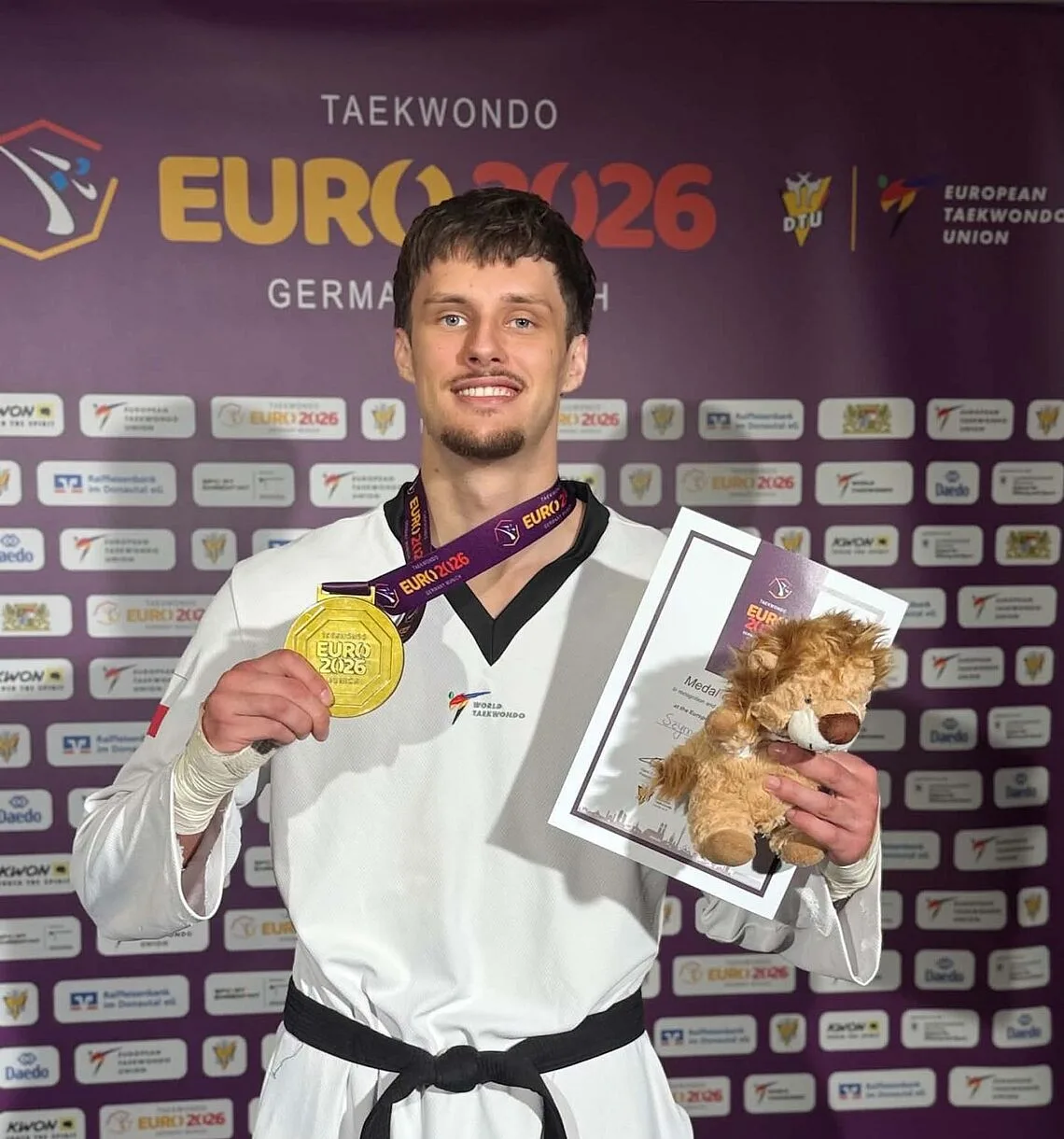 Olsztynianin zdobył złoty medal na mistrzostwach Europy w taekwondo