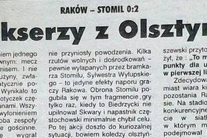 Stomil Olsztyn pokonuje Raków 2:0 w Częstochowie