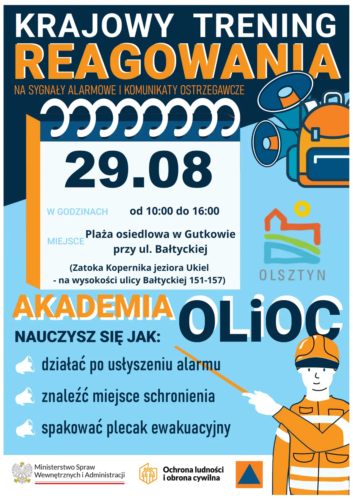 Krajowy Trening Reagowania na plaży w Gutkowie