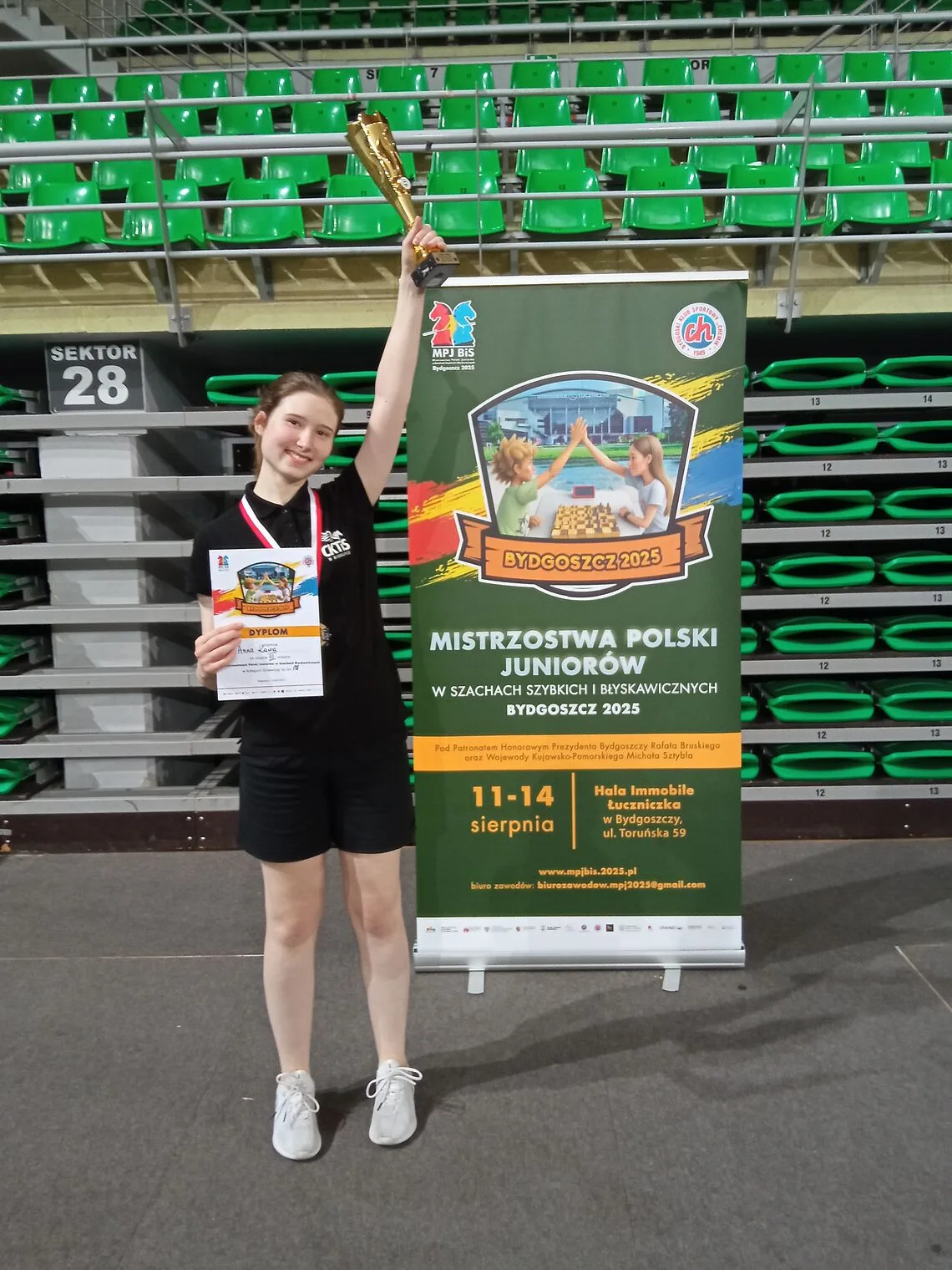Anna Kawa zdobyła brązowy medal na Mistrzostwach Polski Juniorów w szachach błyskawicznych