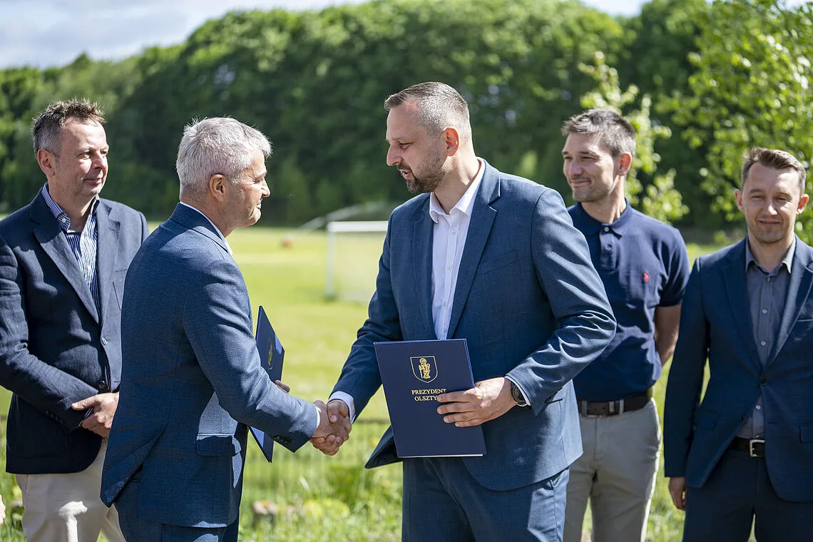 Nowy stadion na Warmii w budowie