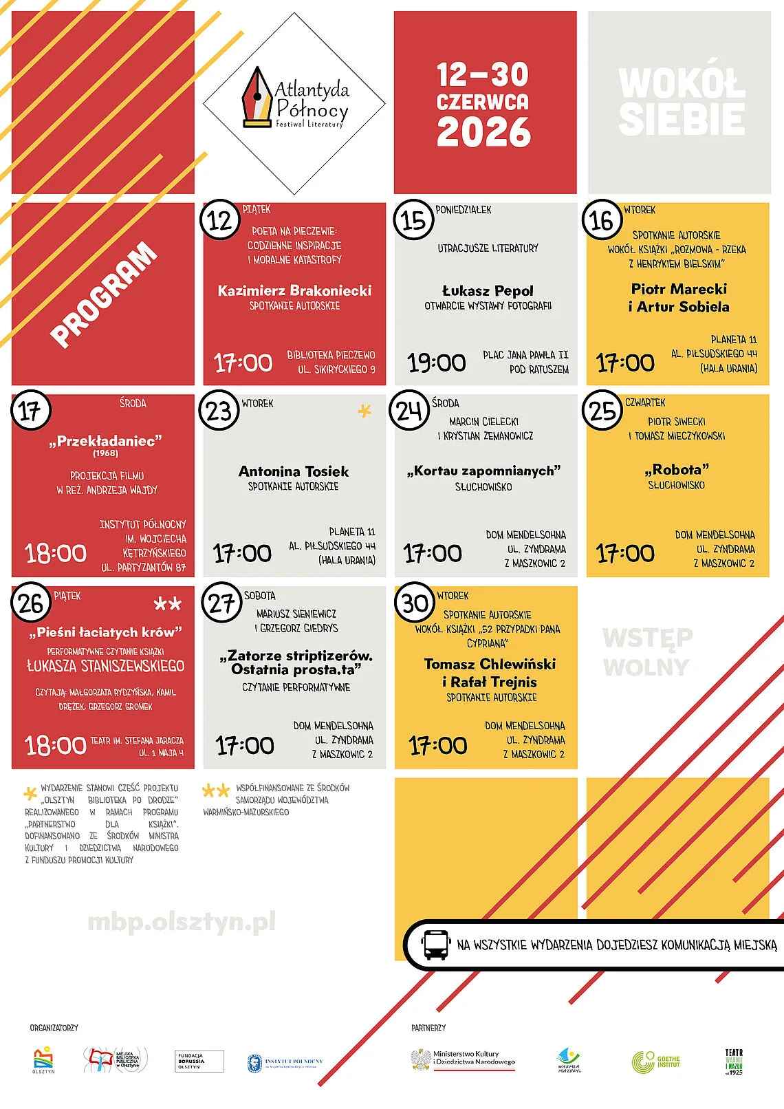Piąta edycja Festiwalu Literatury Atlantyda Północy w Olsztynie