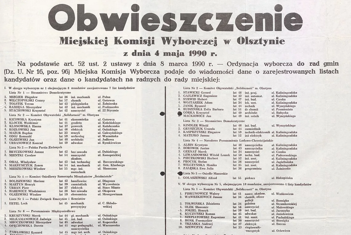 30-lecie samorządu w Olsztynie
