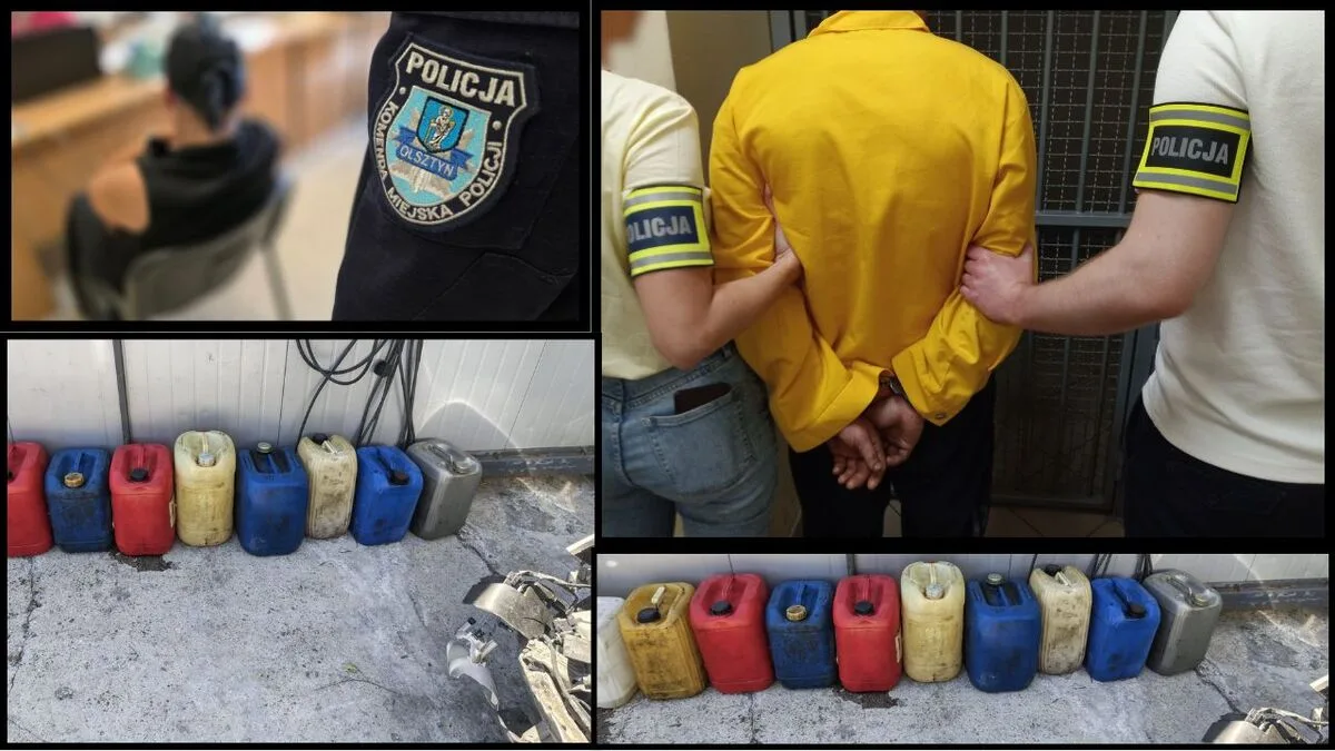 Zatrzymanie sprawców kradzieży paliwa w Olsztynie