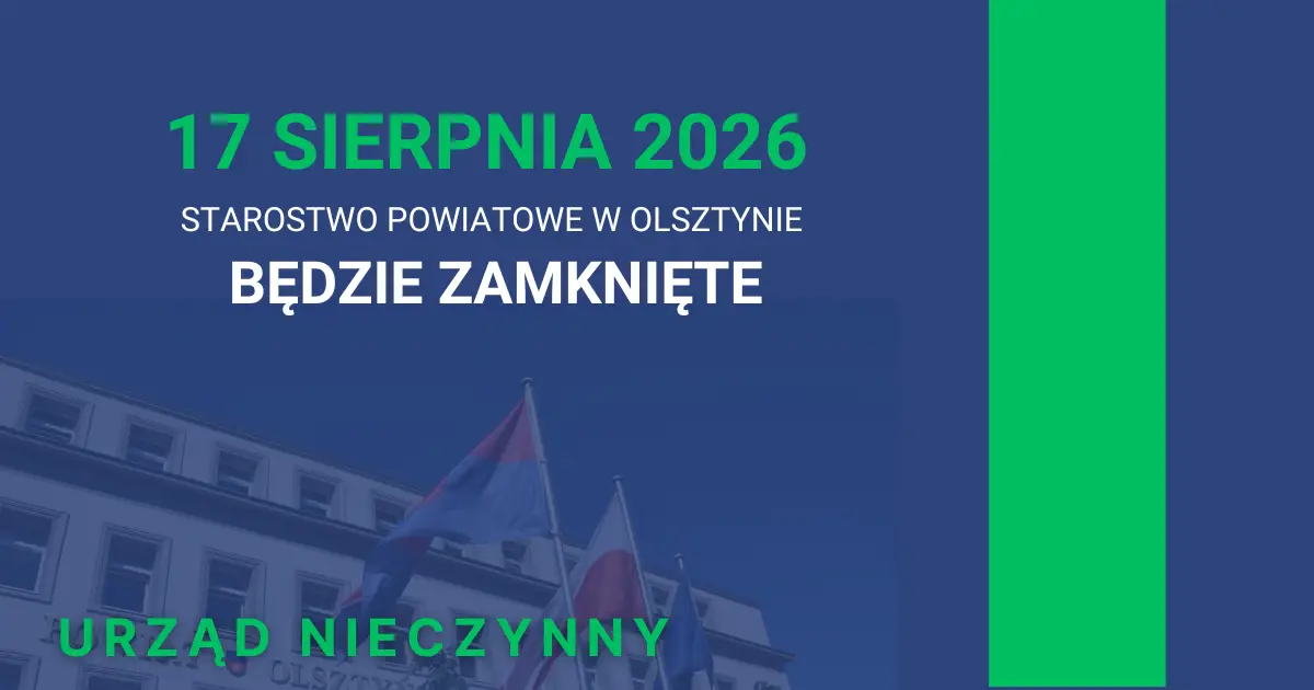 Zamknięcie Starostwa Powiatowego w Olsztynie