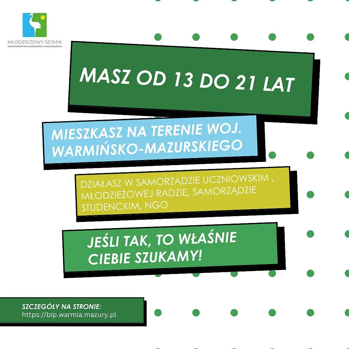 Młodzieżowy Sejmik Województwa poszukuje kandydatów